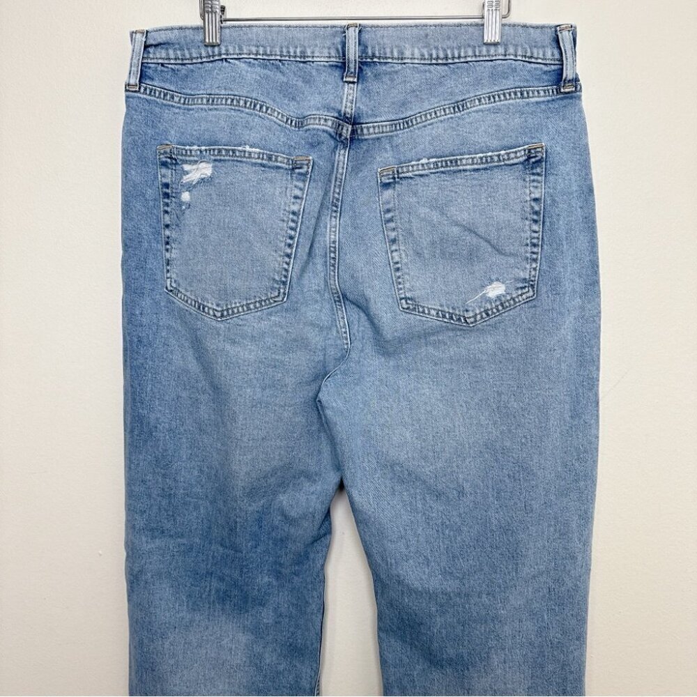 GAP Womens 32 90s Loose High Rise Distressed Knee Jeans - Picture 12 of 15